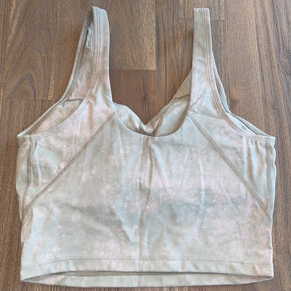 🎈Dragon Fit Sports Bra Tie Dye Green & Pink, Shelf Bra, Removable Pads, XS - Picture 3 of 6